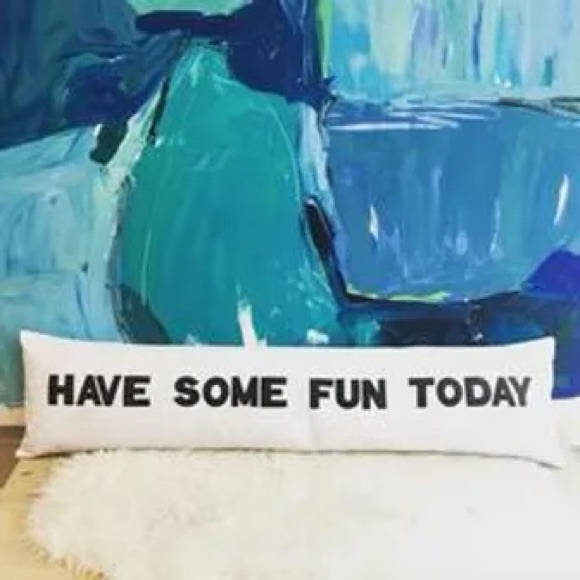 NEW- The LUXE Leather Message Pillow Cover + Down Insert.